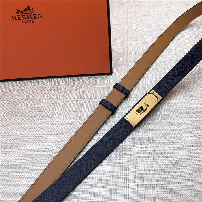 Hermes Kelly 18 belt Epsom Navy High