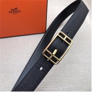 Hermes Cape Code 32 reversible belt Epsom Black High