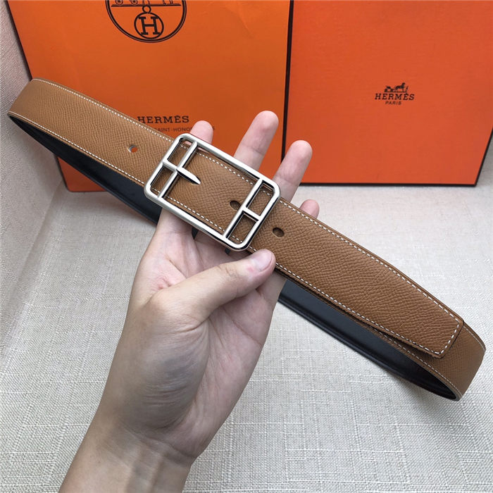 Hermes Cape Code 32 reversible belt Epsom Camel High