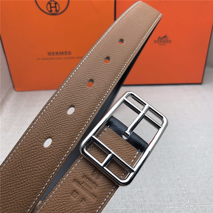 Hermes Cape Code 32 reversible belt Epsom Camel High