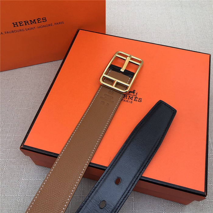 Hermes Cape Code 32 reversible belt Epsom Camel High