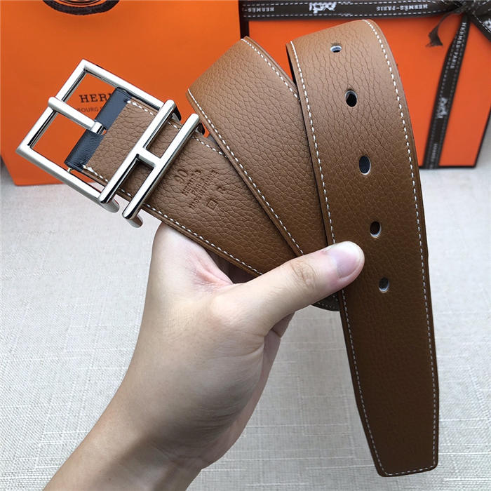 Hermes Nathan 38 reversible belt Togo Camel High