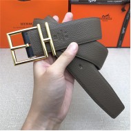 Hermes Nathan 38 reversible belt Togo Grey High