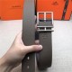 Hermes Nathan 38 reversible belt Togo Grey High