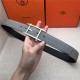 Hermes Quentin reversible belt 32 mm Togo Black/Grey High