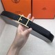 Hermes Quentin reversible belt 32 mm Togo Black/Grey High