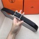 Hermes Reversible belt 32 mm Togo Black/Grey High