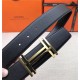 Hermes H au Carre belt buckle & Reversible leather strap 32/38 mm Togo Black High