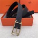 Hermes Society 32 reversible belt Epsom Black High