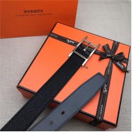 Hermes Quentin reversible belt 32 mm Togo Black High