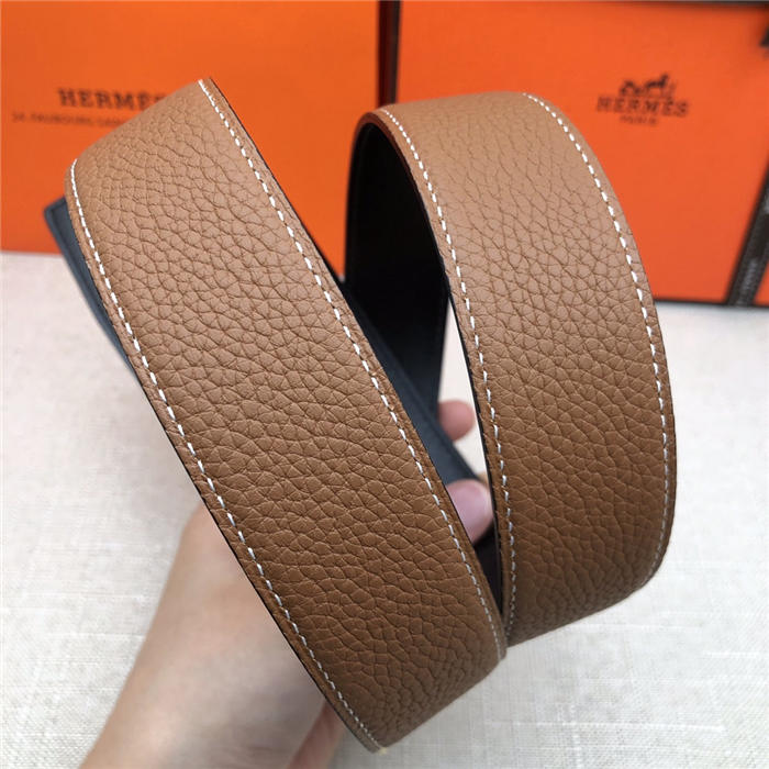 Hermes Quentin reversible belt 32 mm Togo Camel High