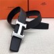 Hermes H belt buckle & reversible strap 32/38 mm Togo Black High