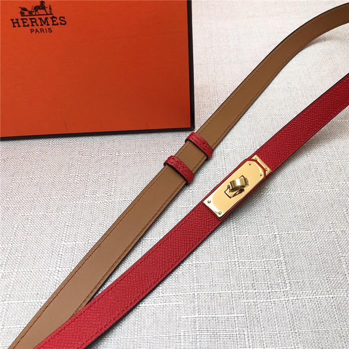 Hermes Kelly 18 belt Epsom Red High