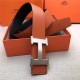 Hermes H belt buckle & reversible strap 38 mm Epsom Orange High