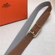 Hermes Society 32 reversible belt Togo Camel/Grey High