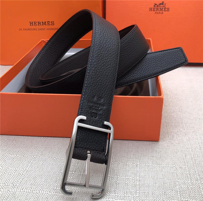 Hermes Society 32 reversible belt Togo Black/Coffee High