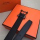 Hermes Reversible belt 32 mm Epsom Black High