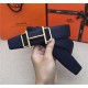 Hermes Royal belt buckle & Reversible leather strap 32 mm Togo Navy High