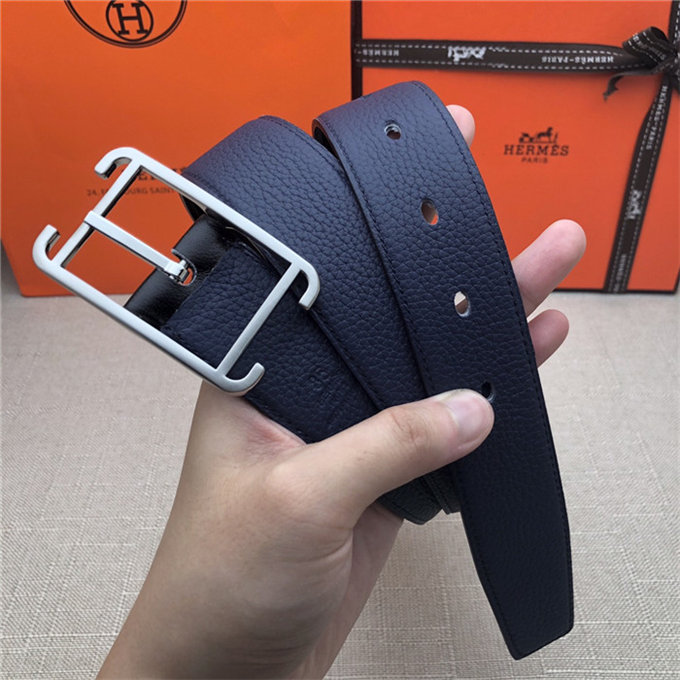 Hermes Society 32 reversible belt Togo Navy High