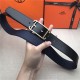 Hermes Society 32 reversible belt Togo Navy High