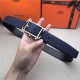 Hermes Society 32 reversible belt Togo Navy High