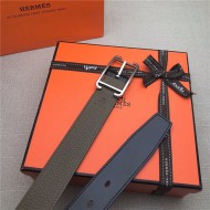 Hermes Society 32 reversible belt Togo Grey High