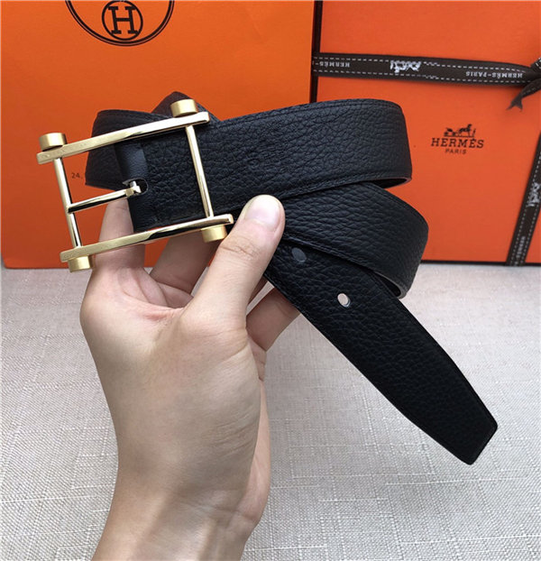 Hermes Reversible belt 32 mm Togo Black High