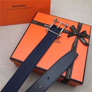 Hermes Reversible belt 32 mm Togo Navy High