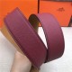 Hermes H belt buckle & reversible strap 32/38 mm Epsom Burgundy/Camel High