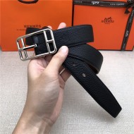 Hermes Cape Code 32 reversible belt Togo Black High