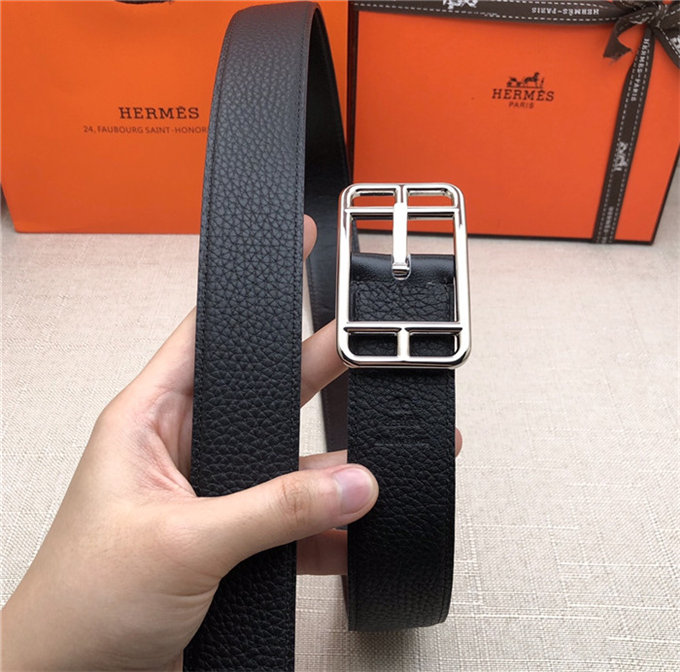 Hermes Cape Code 32 reversible belt Togo Black High