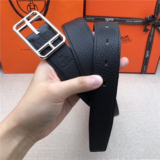 Hermes Cape Code 32 reversible belt Togo Black High