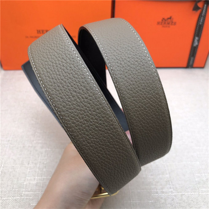 Hermes Cape Code 32 reversible belt Togo Grey High