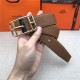 Hermes Cape Code 32 reversible belt Togo Camel High