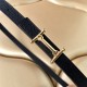 Hermes Mini Mors H belt buckle & Reversible leather strap 13 mm Epsom Black High