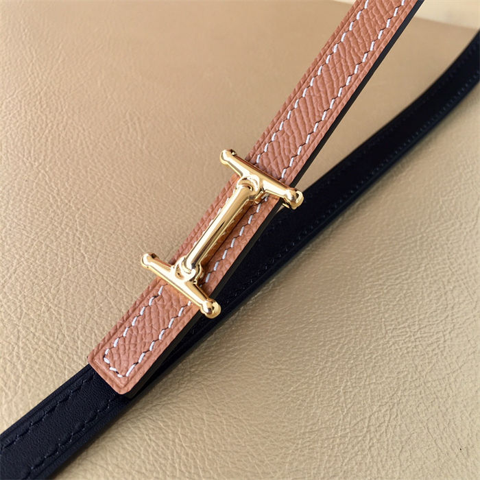 Hermes Mini Mors H belt buckle & Reversible leather strap 13 mm Epsom Camel High