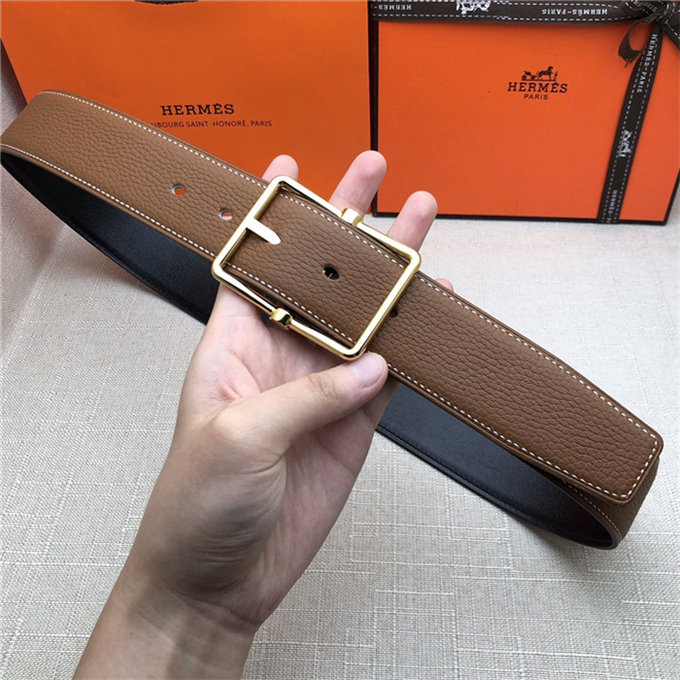 Hermes Reversible Belt 38 mm Togo Camel High