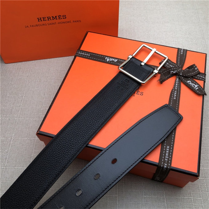 Hermes Reversible Belt 38 mm Togo Black High