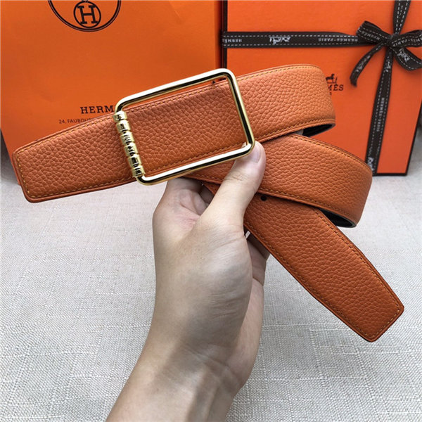 Hermes Code 32/38 reversible belt Togo Orange High