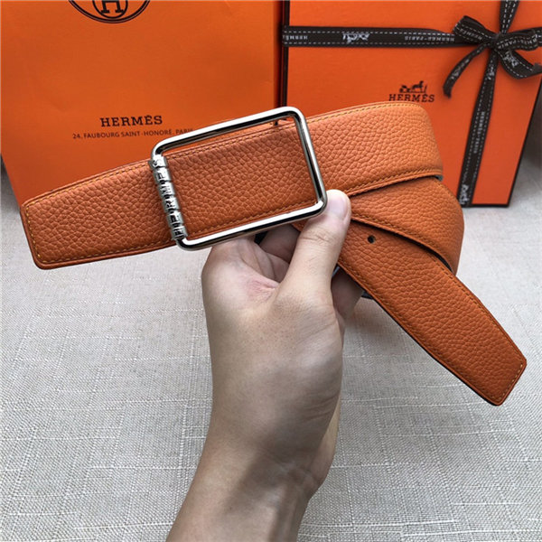 Hermes Code 32/38 reversible belt Togo Orange High