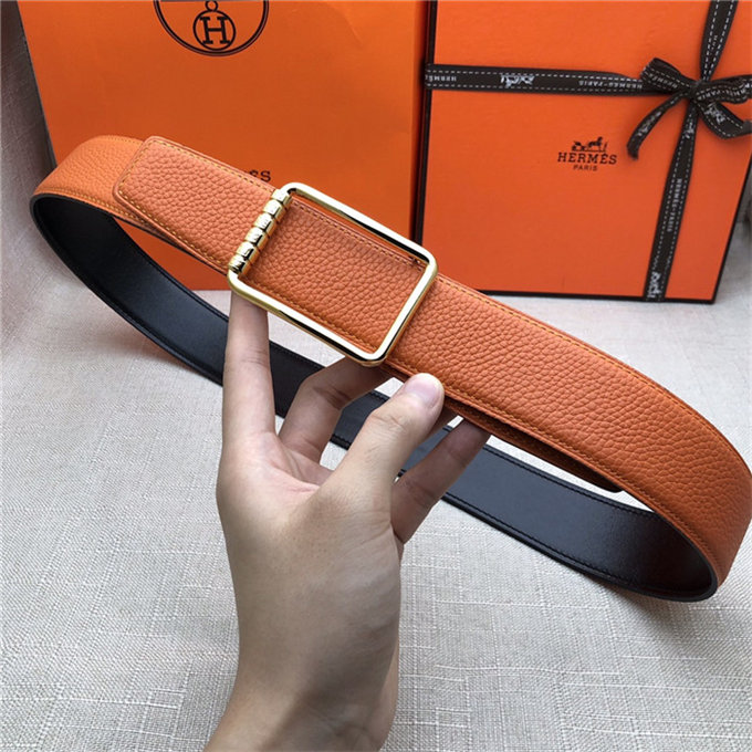 Hermes Code 32/38 reversible belt Togo Orange High