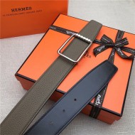 Hermes Code 32/38 reversible belt Togo Grey High