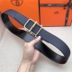 Hermes Batonnet belt buckle & Reversible leather strap 32/38 mm Togo Navy High