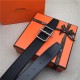 Hermes Batonnet belt buckle & Reversible leather strap 32/38 mm Togo Black High