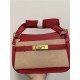 Hermes Jypsiere Mini Swift Leather WAX Red Gold-Metal High