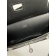 Hermes Jypsiere Mini Swift Leather WAX Black Silver-Metal High