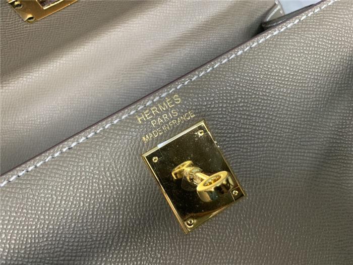 Hermes Jypsiere Mini Swift Leather WAX Black Gold-Metal High