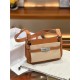 Hermes Jypsiere Mini Swift Leather WAX Gold Silver-Metal High