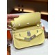 Hermes Jypsiere Mini Swift Leather WAX Yellow Silver/Gold-Metal High