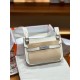 Hermes Jypsiere Mini Swift Leather WAX White Silver/Gold-Metal High